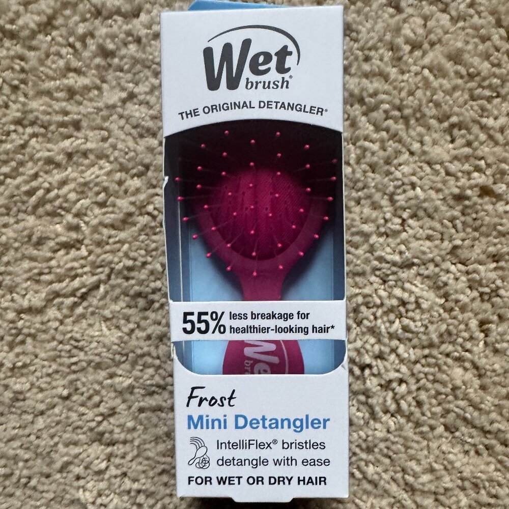 Wet Brush Mini Detangler For Wet or Dry Hair Pink